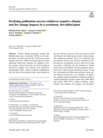 Declining pollination success reinforces negative climate and fire change impacts in a serotinous, fire-killed plant