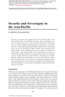 Security and sovereignty in the Asia-Pacific