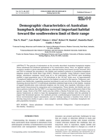 Demographic characteristics of Australian humpback dolphins reveal important habitat toward the southwestern limit of their range