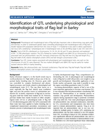 Identification of QTL underlying physiological and morphological traits of flag leaf in barley