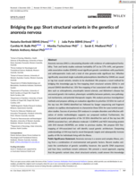Bridging the gap: Short structural variants in the genetics of anorexia nervosa