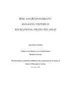 Risk and responsibility: Managing visitors in recreational protected areas