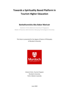 Towards a spirituality based platform in tourism higher education