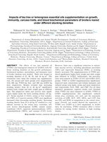 Impacts of tea tree or lemongrass essential oils supplementation on growth, immunity, carcass traits, and blood biochemical parameters of broilers reared under different stocking densities