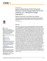 Systems Based Study of the Therapeutic Potential of Small Charged Molecules for the Inhibition of IL-1 Mediated Cartilage Degradation
