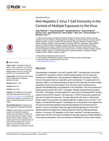 Anti-Hepatitis C virus T-Cell immunity in the context of multiple exposures to the virus