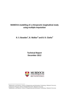 MANOVA modelling of a chiropractic longitudinal study using multiple imputation