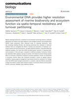 Environmental DNA provides higher resolution assessment of riverine biodiversity and ecosystem function via spatio-temporal nestedness and turnover partitioning