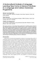A sociocultural analysis of language learning: New forms of literacy practices in a language and culture awareness programme