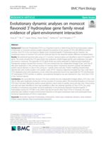 Evolutionary dynamic analyses on monocot flavonoid 3′-hydroxylase gene family reveal evidence of plant-environment interaction