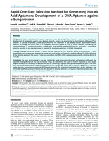 Rapid One-Step Selection Method for Generating Nucleic Acid Aptamers: Development of a DNA Aptamer against α-Bungarotoxin