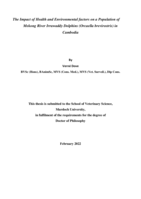 The impact of health and environmental factors on a population of Mekong River Irrawaddy dolphins (Orcaella brevirostris) in Cambodia