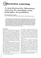 A non-destructive laboratory exercise for teaching some principles of predation
