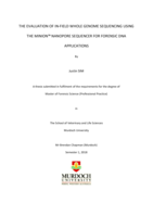 The evaluation of in-field whole genome sequencing using the minION™ nanopore sequencer for forensic DNA applications