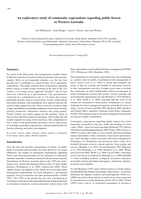 An exploratory study of community expectations regarding public forests in Western Australia