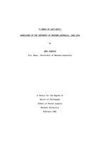 "A bunch of cast-offs": Aborigines of the Southwest of Western Australia, 1900-1936