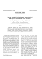 Larval anisakid infections of some tropical fish species from north-west Australia
