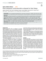Oral antenatal corticosteroids evaluated in fetal sheep