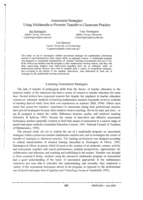 Assessment strategies: Using multimedia to promote transfer to classroom practice