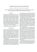 Confidence based acoustic event detection