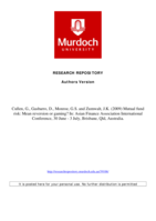 Mutual fund risk: Mean reversion or gaming?