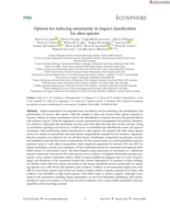 Options for reducing uncertainty in impact classification for alien species