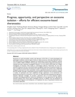Progress, opportunity, and perspective on exosome isolation - efforts for efficient exosome-based theranostics