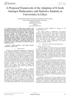 Proposed framework of the adoption of e-book amongst mathematics and statistics students at universities in Libya