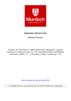 Mutual fund redemptions: Liquidity preferences in fund asset sales