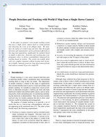 People detection and tracking with World-Z map from a single stereo camera