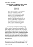 Motivation in action in a collaborative primary classroom: Developing and sustaining teacher motivation