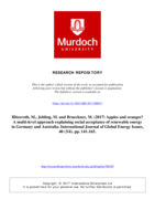 Apples and oranges? A multi-level approach explaining social acceptance of renewable energy in Germany and Australia