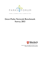 Great Parks Network benchmark survey 2013. Report for the Parks Forum