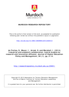 Industrial and academic collaboration: hybrid models for research and innovation diffusion