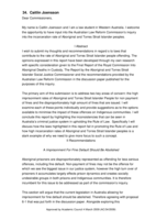 Submission to the Australian Law Reform Commission Inquiry into the Incarceration Rate of Aboriginal and Torres Strait Islander Peoples