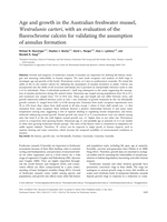 Age and growth in the Australian freshwater mussel, Westralunio carteri, with an evaluation of the fluorochrome calcein for validating the assumption of annulus formation