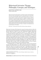 Behavioural activation therapy: Philosophy, concepts, and techniques