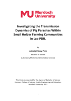 Investigating the transmission dynamics of pig parasites within small holder farming communities in Lao PDR