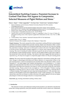 Intermittent suckling causes a transient increase in cortisol that does not appear to compromise selected measures of piglet welfare and stress