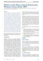 Hospital-onset Gram-negative Surveillance Program annual report, 2011