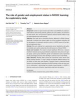 The role of gender and employment status in MOOC learning: An exploratory study