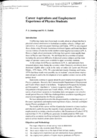 Career aspirations and employment experience of physics students