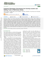 Proteome phenotypes discriminate the growing location and malting traits in Field-Grown Barley