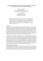 Exploring the development of students' generic skills development in higher education using a web-based learning environment