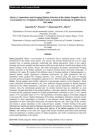 Dietary composition and foraging habitat selection of the Indian Pangolin (Manis crassicaudata) in a tropical lowland Forest-Associated landscape in Southwest, of Sri Lanka