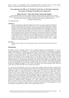 Investigating the effects of authentic activities on foreign language learning: A design-based research approach