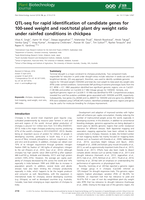 QTL‐seq for rapid identification of candidate genes for 100‐seed weight and root/total plant dry weight ratio under rainfed conditions in chickpea