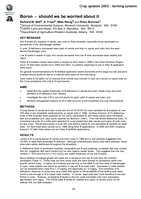 Boron-should we be worried about it