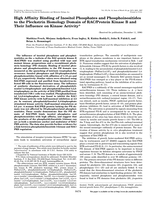High affinity binding of inositol phosphates and phosphoinositides to the pleckstrin homology domain of RAC/protein kinase B and their influence on kinase activity
