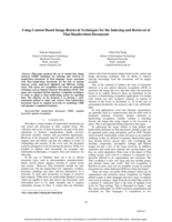 Using content based image retrieval techniques for the indexing and retrieval of Thai handwritten documents